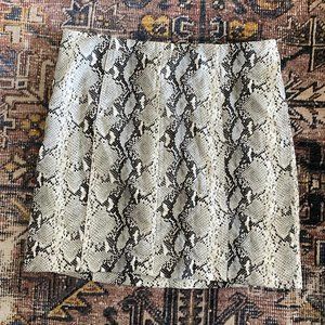 Snakeskin Mini Skirt